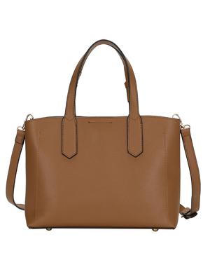 brown leatherette (pu) combo handbag - 16869237 - Standard Image - 2