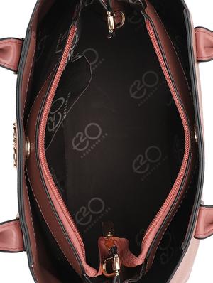 pink leatherette (pu) regular handbag - 16869239 - Standard Image - 3