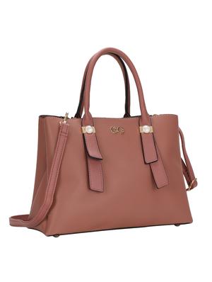 pink leatherette (pu) regular handbag - 16869239 - Standard Image - 4