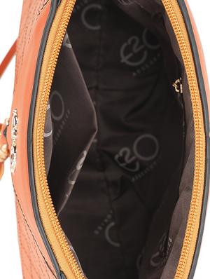 brown leatherette (pu) structured sling bag - 16869282 - Standard Image - 3