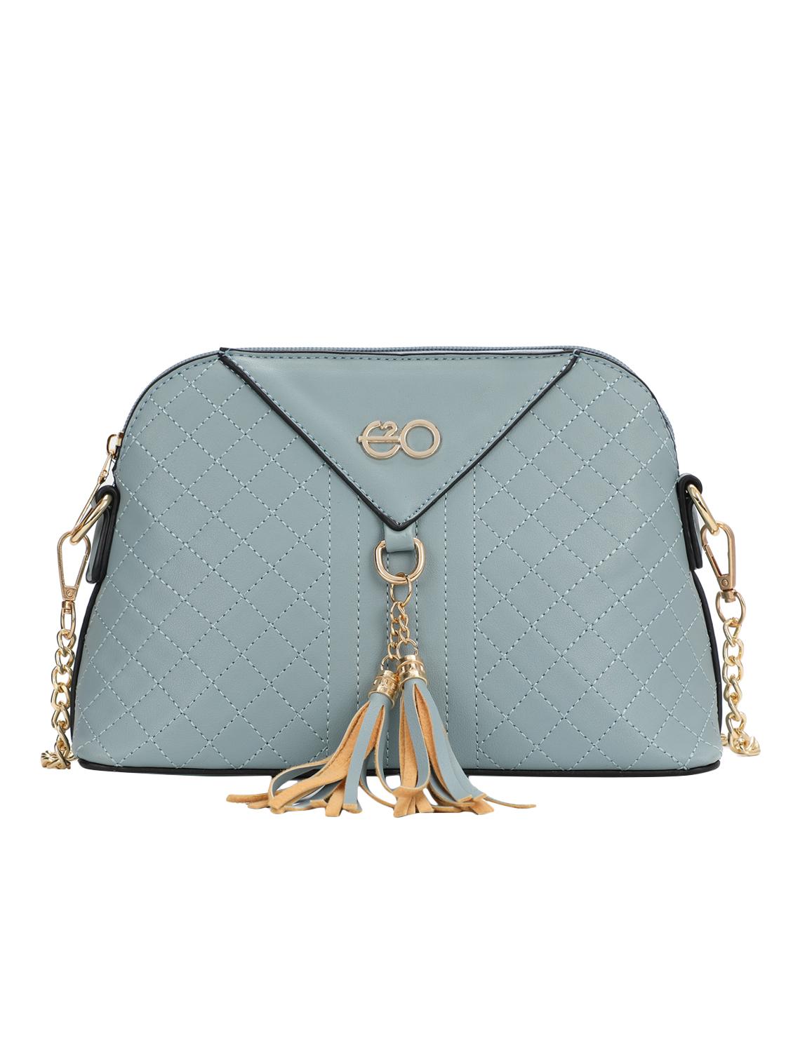 blue leatherette (pu) structured sling bag - 16869284 - Zoom Image - 1