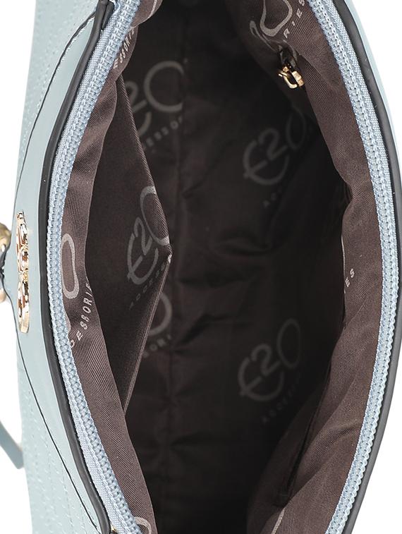 blue leatherette (pu) structured sling bag - 16869284 - Zoom Image - 3