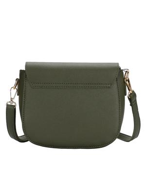 green leatherette (pu) structured sling bag - 16869291 - Standard Image - 2