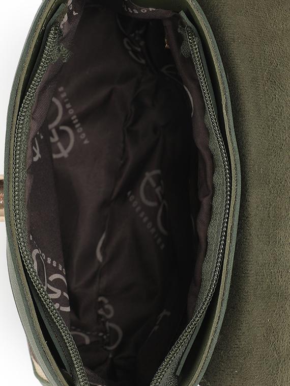 green leatherette (pu) structured sling bag - 16869291 - Zoom Image - 3