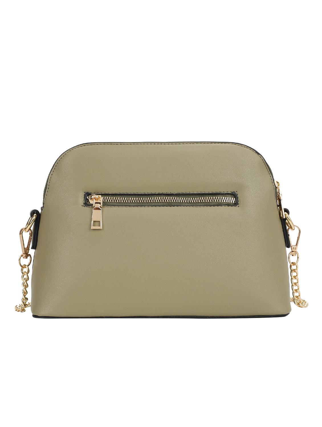 green leatherette (pu) structured sling bag - 16869300 - Zoom Image - 2