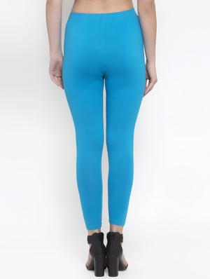blue solid churidar - 16869417 - Standard Image - 3
