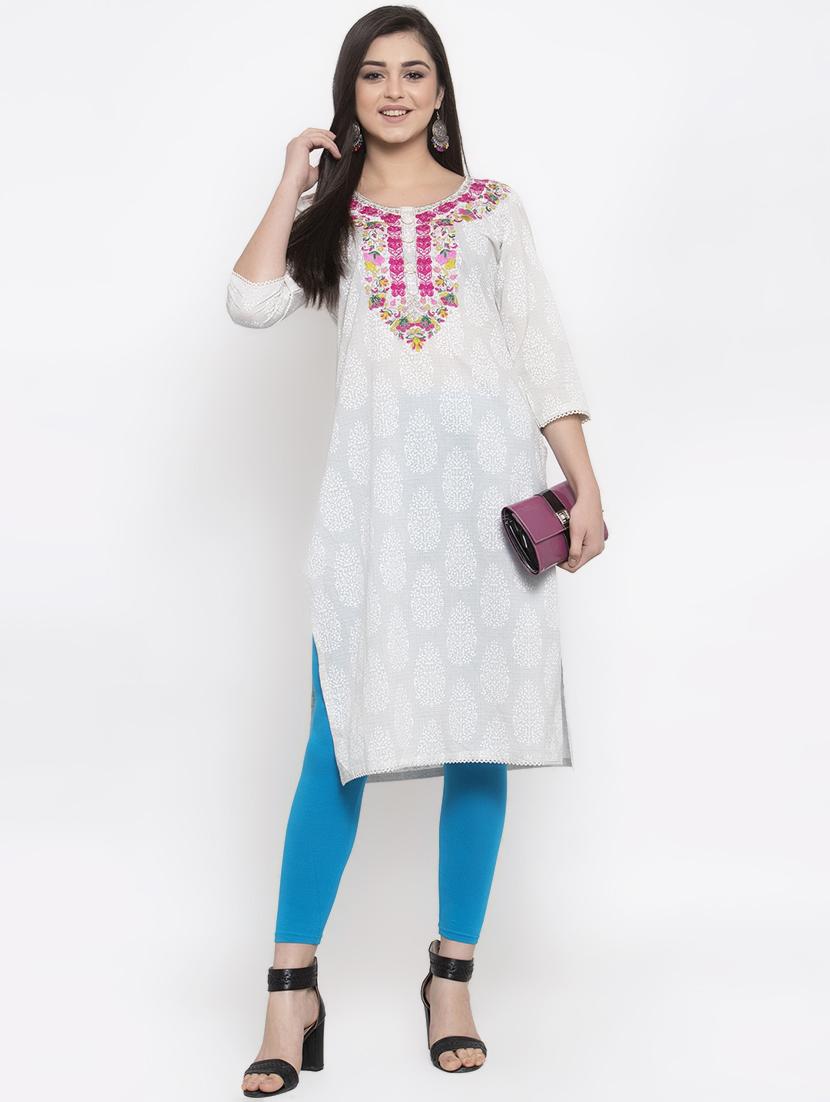 blue solid churidar - 16869417 - Zoom Image - 4