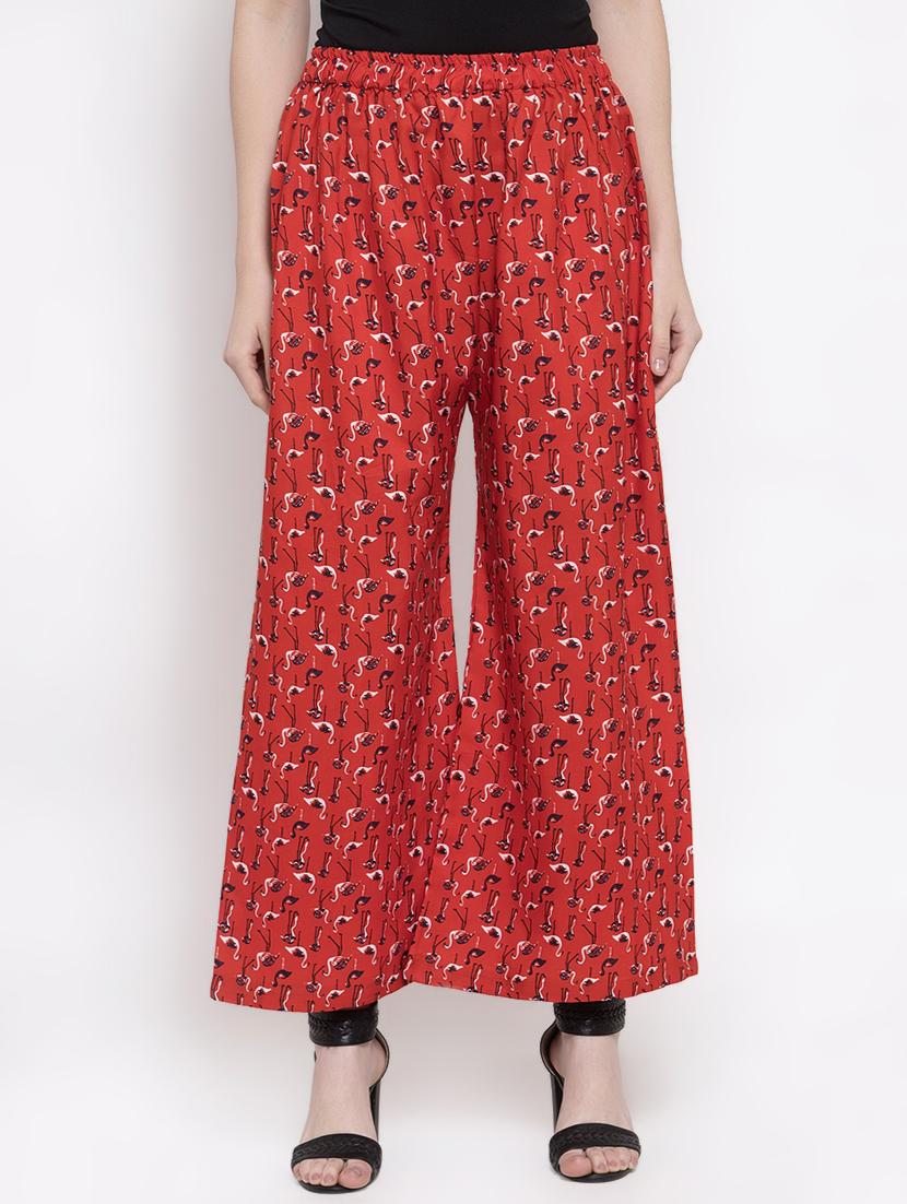 printed flared palazzo - 16869439 - Zoom Image - 1