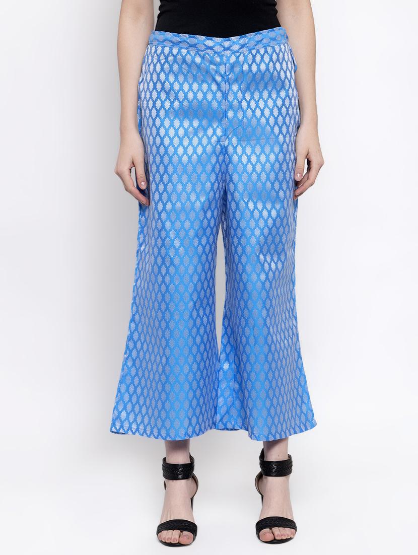 ethnic motif silk blend palazzo - 16869442 - Zoom Image - 1