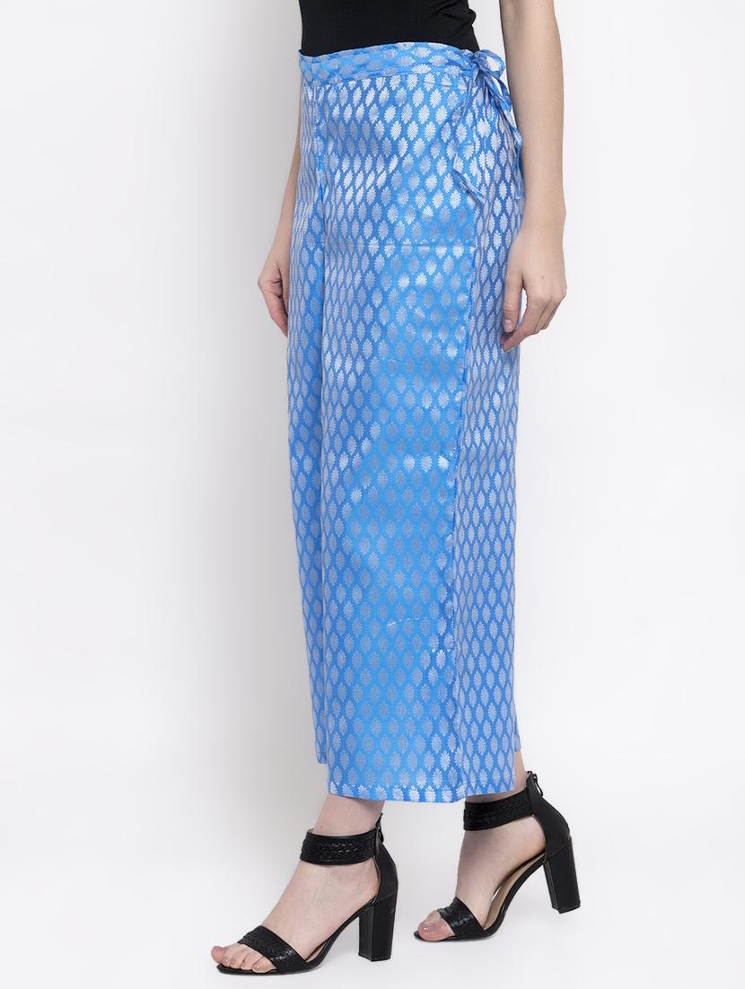 ethnic motif silk blend palazzo - 16869442 - Zoom Image - 2