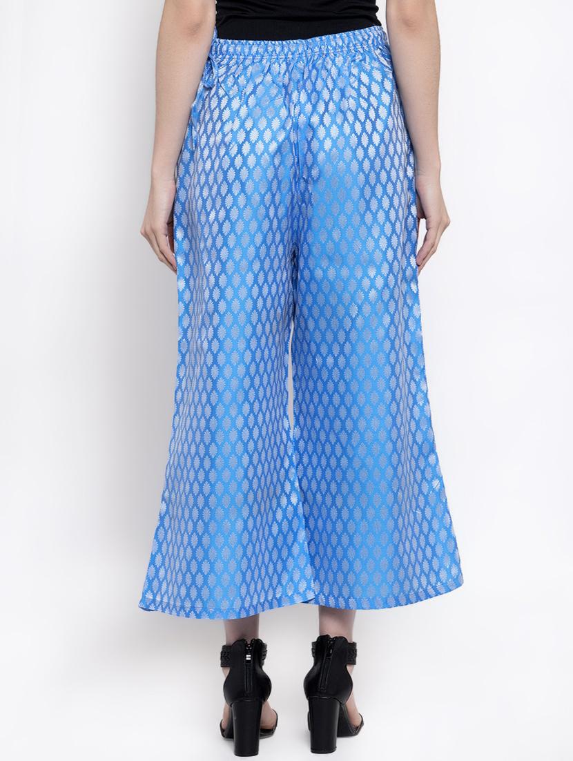 ethnic motif silk blend palazzo - 16869442 - Zoom Image - 3
