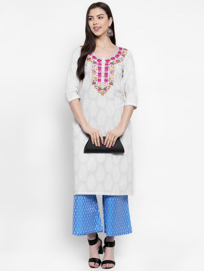 ethnic motif silk blend palazzo - 16869442 - Zoom Image - 4