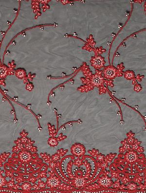 embroidered bordered saree with blouse - 16869506 - Standard Image - 5