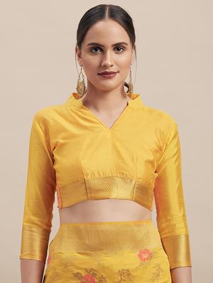 floral kanjivaram saree with blouse - 16870128 - Standard Image - 3