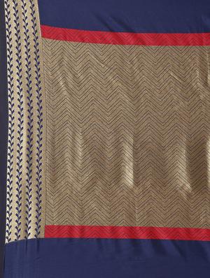 bordered kanjivaram saree with blouse - 16870158 - Standard Image - 4
