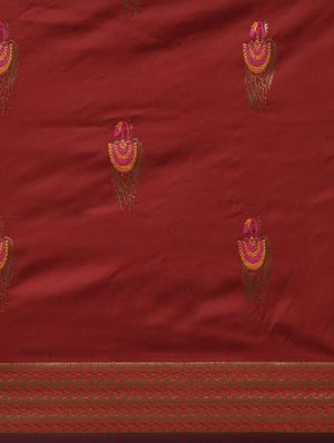 solid kanjivaram saree with blouse - 16870161 - Standard Image - 4