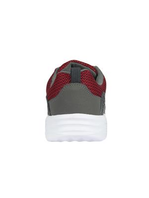 maroon mesh lace up sport shoes - 16870228 - Standard Image - 3
