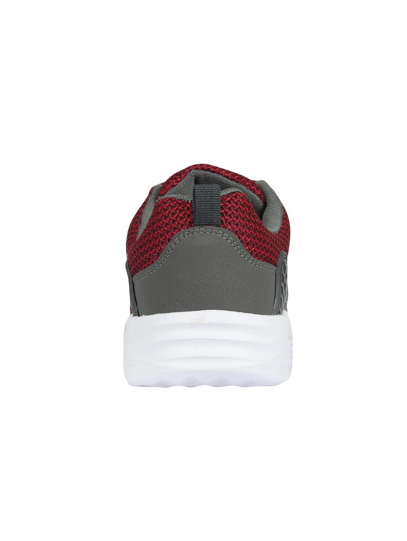 maroon mesh lace up sport shoes - 16870228 - Zoom Image - 3