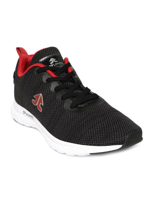 black fabric lace up sport shoes - 16870555 - Very Small Image - 1