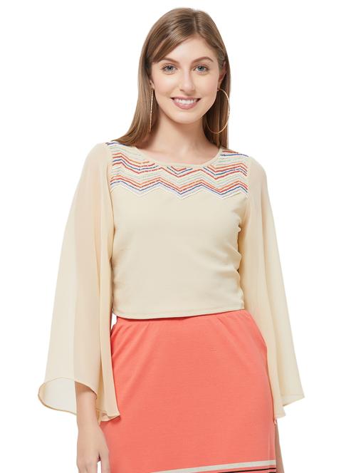 bell sleeves embellished top - 16870744 - Standard Image - 1