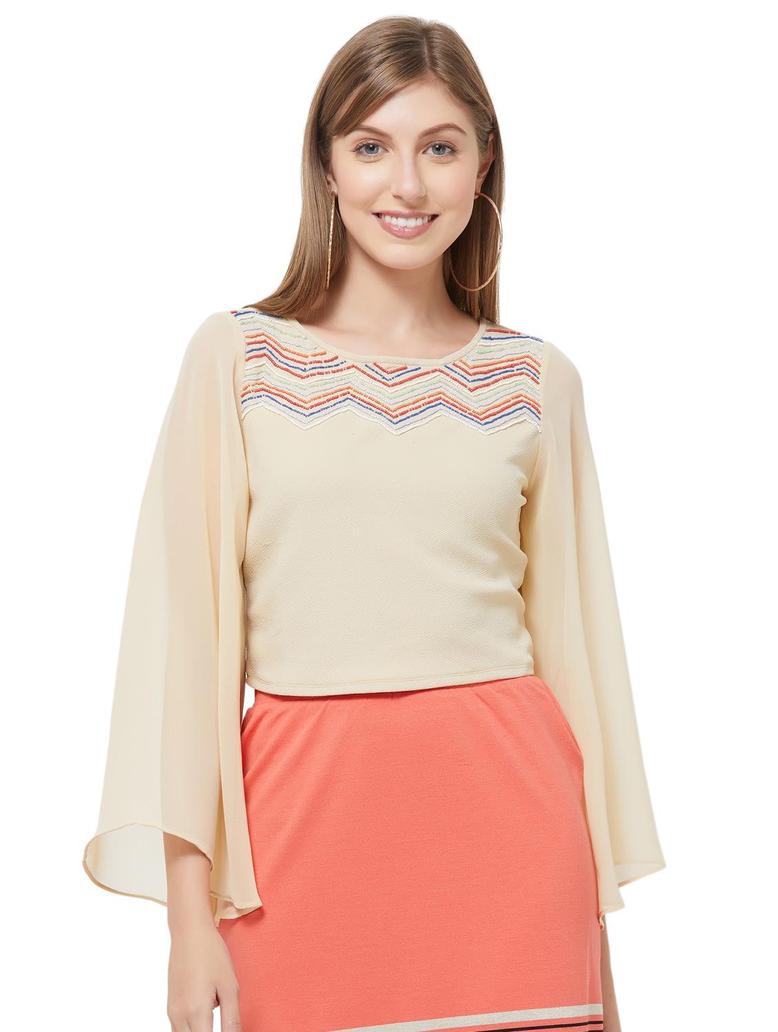 bell sleeves embellished top - 16870744 - Zoom Image - 1