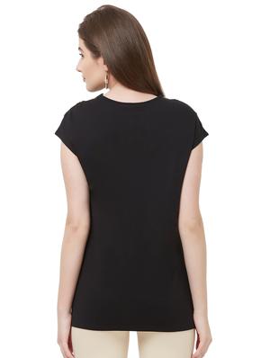 round neck solid tee - 16870745 - Standard Image - 3