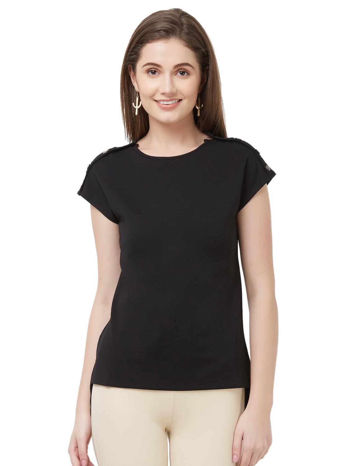 round neck solid tee - 16870745 - Zoom Image - 1
