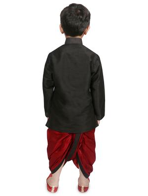 black cotton kurta set - 16870839 - Standard Image - 3