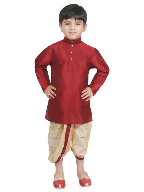 red cotton kurta set - 16870843 - Standard Image - 1