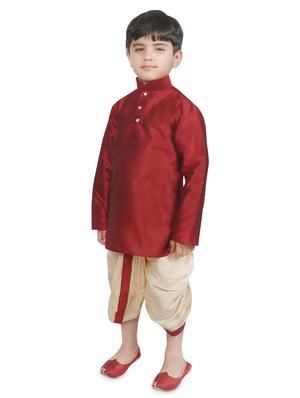 red cotton kurta set - 16870843 - Standard Image - 2