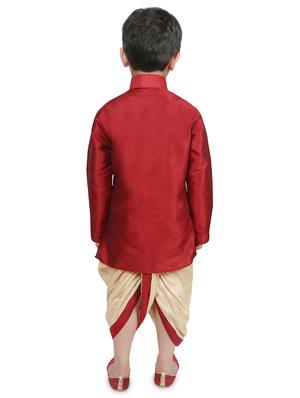 red cotton kurta set - 16870843 - Standard Image - 3