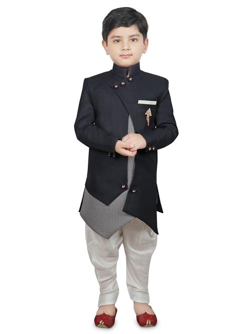 navy blue cotton kurta set - 16870903 - Standard Image - 1
