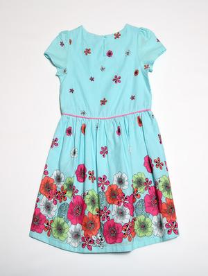 blue polyester frock - 16870961 - Standard Image - 2