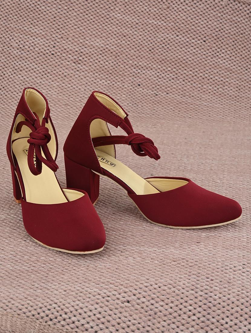 maroon fabric pumps - 16871777 - Zoom Image - 1