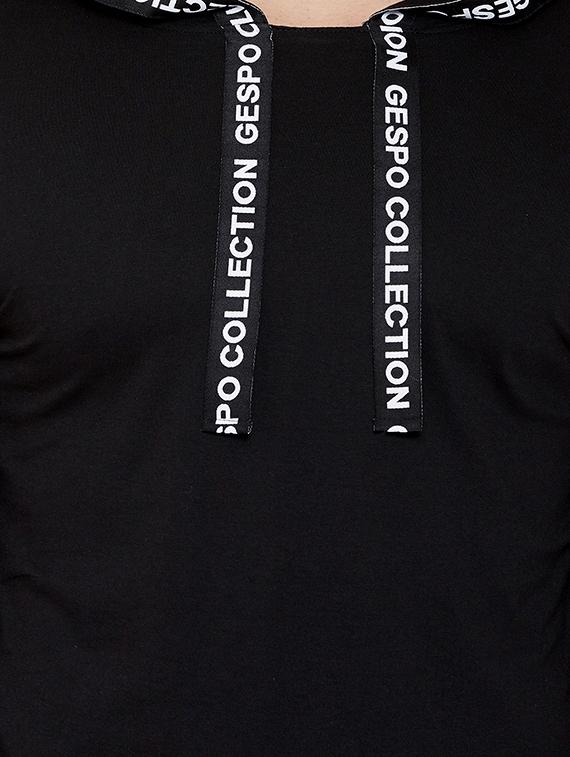 black taped hooded t-shirt - 16871805 - Zoom Image - 5