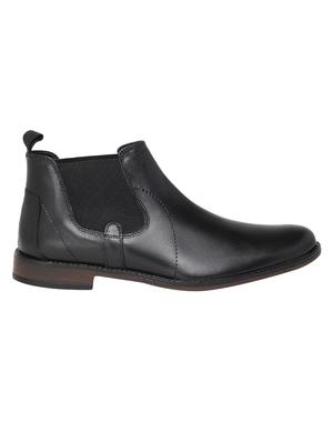 black leatherette slip on boots - 16872121 - Standard Image - 2