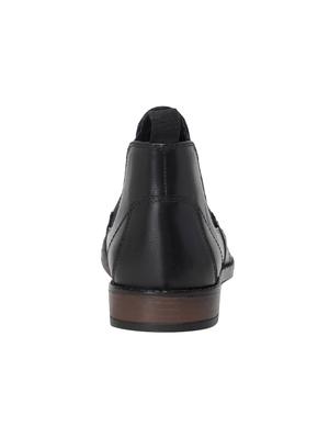 black leatherette slip on boots - 16872121 - Standard Image - 3