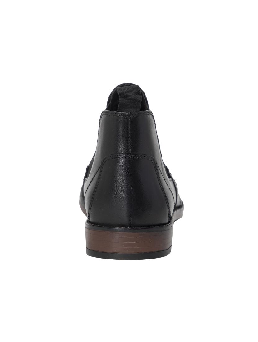 black leatherette slip on boots - 16872121 - Zoom Image - 3