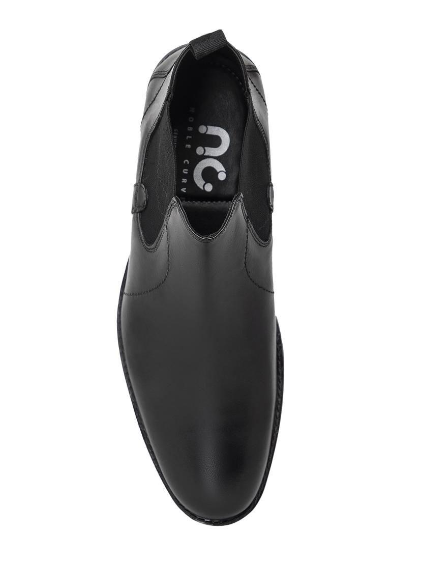 black leatherette slip on boots - 16872121 - Zoom Image - 4