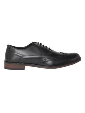 black leatherette lace-up brouges - 16872124 - Standard Image - 2