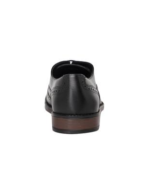 black leatherette lace-up brouges - 16872124 - Standard Image - 3
