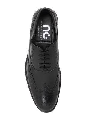 black leatherette lace-up brouges - 16872124 - Standard Image - 4