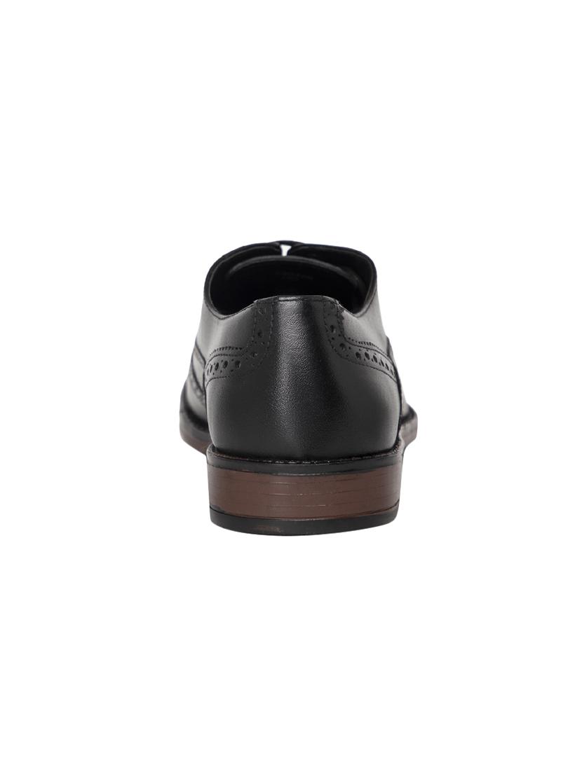 black leatherette lace-up brouges - 16872124 - Zoom Image - 3