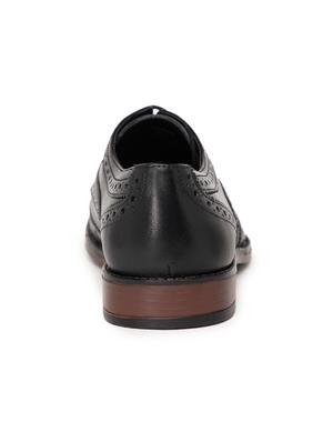 black leather laceup brouges - 16872127 - Standard Image - 3