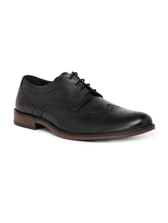 black leather laceup brouges - 16872127 - Zoom Image - 1