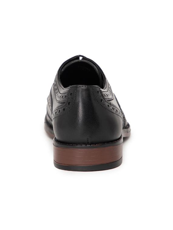black leather laceup brouges - 16872127 - Zoom Image - 3