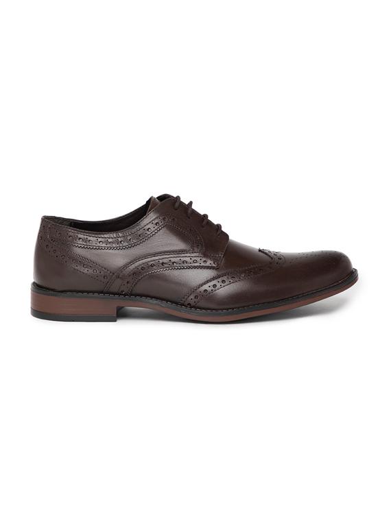 brown leather laceup brouges - 16872128 - Zoom Image - 2
