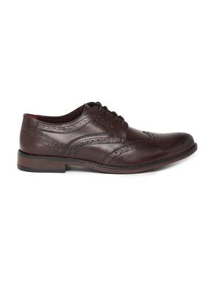 maroon leather laceup brouges - 16872130 - Standard Image - 2