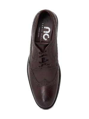 maroon leather laceup brouges - 16872130 - Standard Image - 4