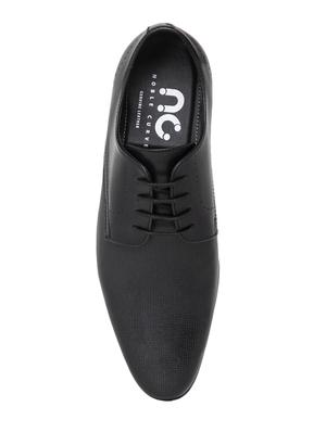 black leatherette lace-up derbys - 16872133 - Standard Image - 4